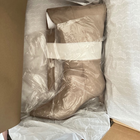 Marc Fischer Qulie Suede Taupe Over The Knee Boot - Picture 4 of 5